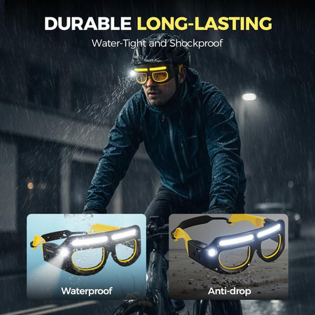 🛒 Lunettes de Sécurité LED Rechargeables – Travaillez avec précision, même dans le noir